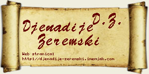 Đenadije Zeremski vizit kartica